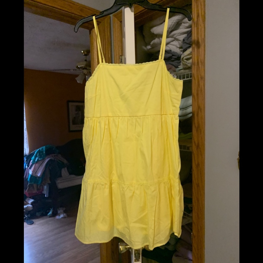 Yellow mini dress